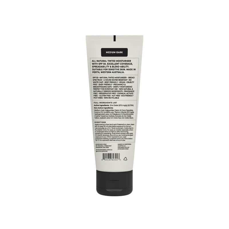 SPF 50 Tinted Moisturiser - Medium-Dark